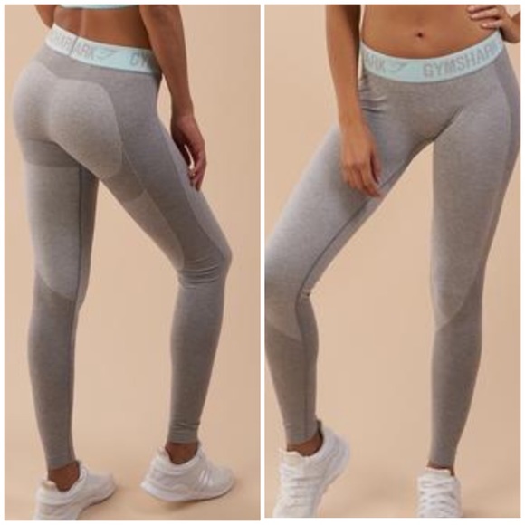 Gymshark Pants - Nwt gymshark flex legging light grey turquoise S